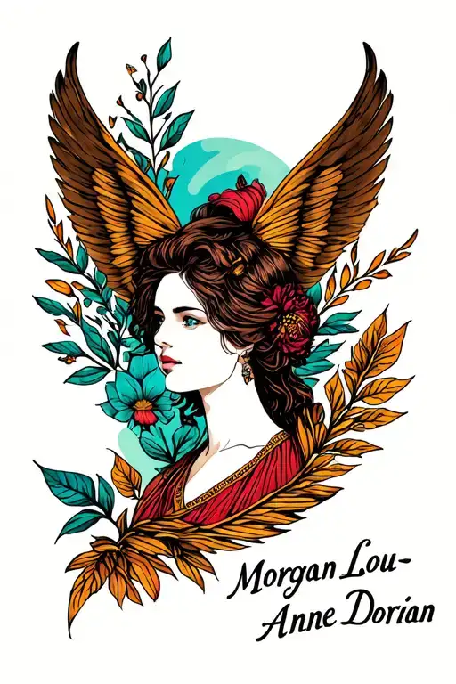 "Morgan Lou-Anne Dorian" Medium geometric tattoo design idea