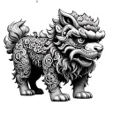 Chinese Foo Dog tattoo design idea