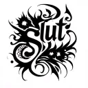 Slut tattoo design idea