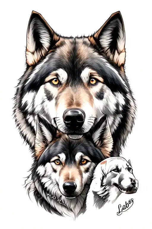 Lobos family tattoo design idea
