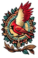 cardinal directions symbolizing tattoo design idea