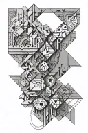 concrete wall broken tattoo design idea