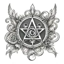 Alpha Omega tattoo design idea