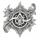 Alpha Omega tattoo design idea
