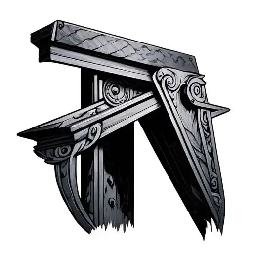 guillotine tattoo tattoo design idea