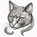 kitty tattoo design idea