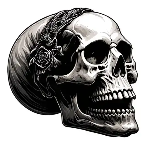 skull hear no evil see no evil tattoo design idea
