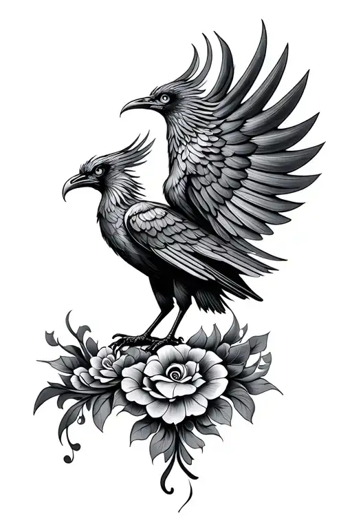 Garuda with batik motif symbolizing love and connection tattoo design idea