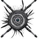 DJI mavic 3 drone flying tattoo design idea