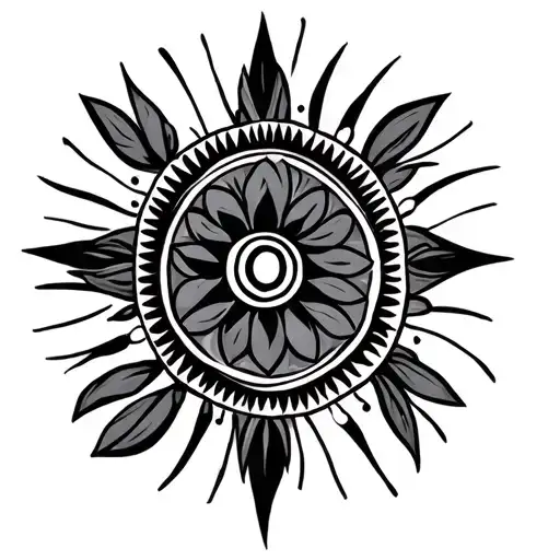 Ethiopian motif representing tattoo design idea