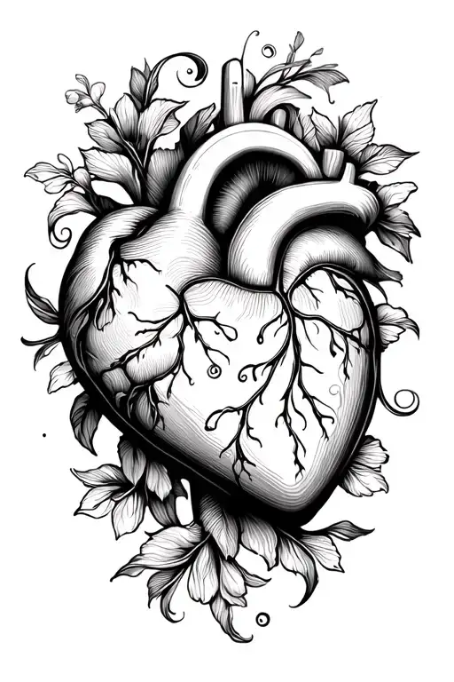 heart tattoo design idea