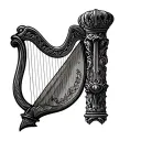 King David's Harp tattoo design idea