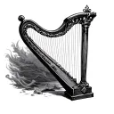 King David's Harp tattoo design idea