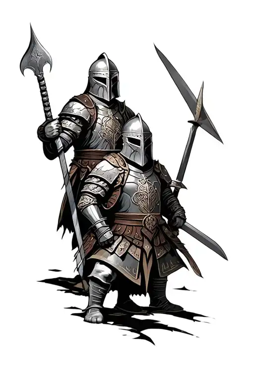 4 warriors, viking, knight, samurai and spartan warrior, include historically accurate helmet and weapons  tattoo design idea