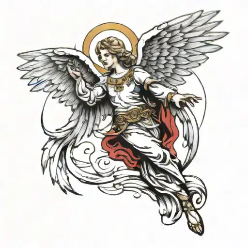 angel michael archangel tattoo design idea