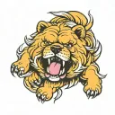 chow chow bite tattoo design idea