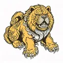 chow chow bite tattoo design idea