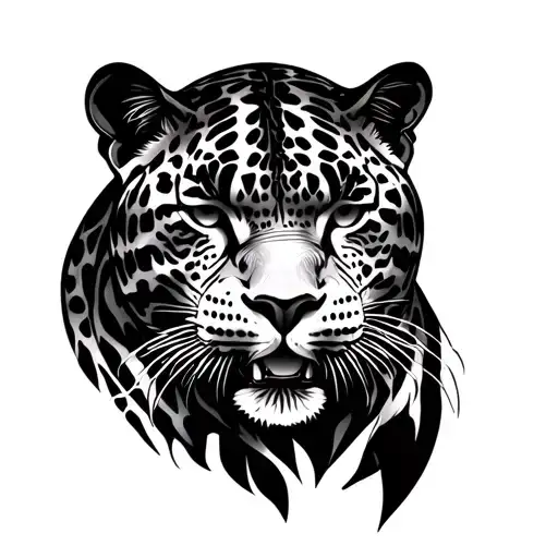south america jaguar tattoo design idea