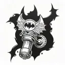 Batman symbol maraca tattoo design idea