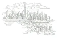 Chicago skyline tattoo tattoo design idea