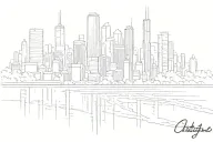 Chicago skyline tattoo tattoo design idea