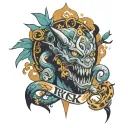 risk rich tattoo design idea