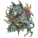 risk rich tattoo design idea