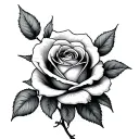rose blooming tattoo design idea