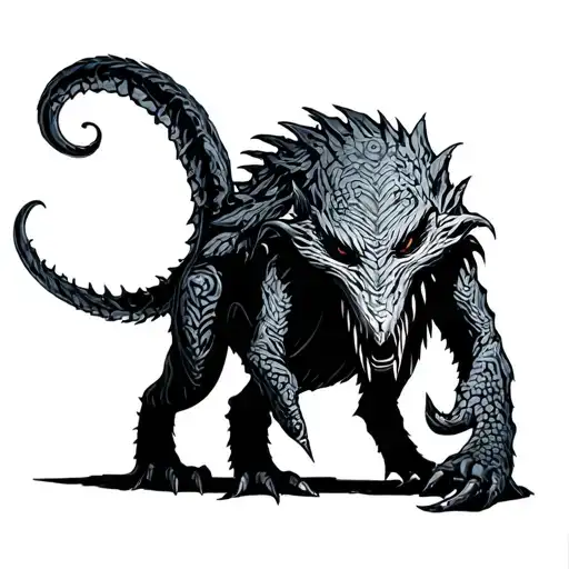 Cryptid tattoo design idea