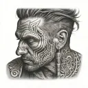 man with stress tattoo design idea