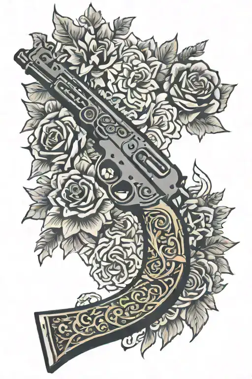 ak47 tattoo design idea