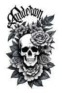 Anderson script font tattoo design idea