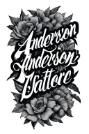 Anderson script font tattoo design idea