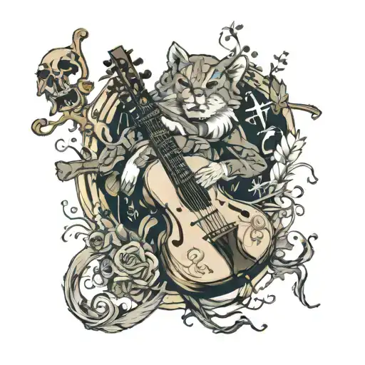 bard that's dnd inspired tattoo design idea