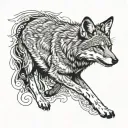 Coyote tattoo design idea