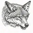 Coyote tattoo design idea