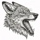 Coyote tattoo design idea