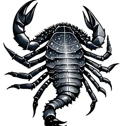 Egyptian femanine inspired Scorpio constellation tattoo design idea