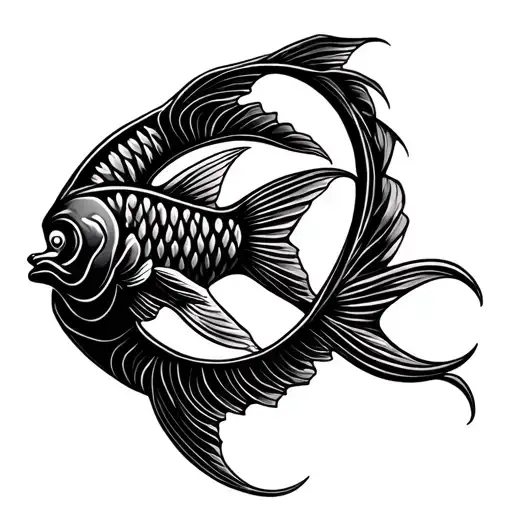 ichthys Christian fish symbol tattoo design idea