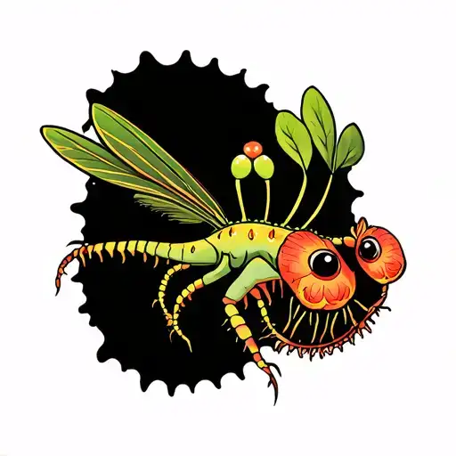 venus fly trap tattoo design idea