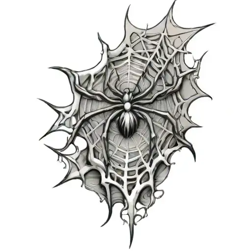 Cover Up Spider Webs tattoo design idea
