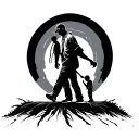 man walking with child hand tattoo design idea