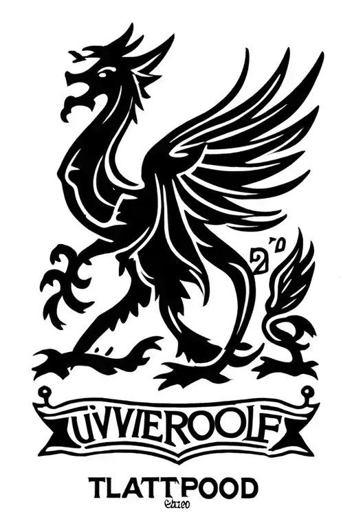 Liverpool FC logo with number 20 tattoo design idea