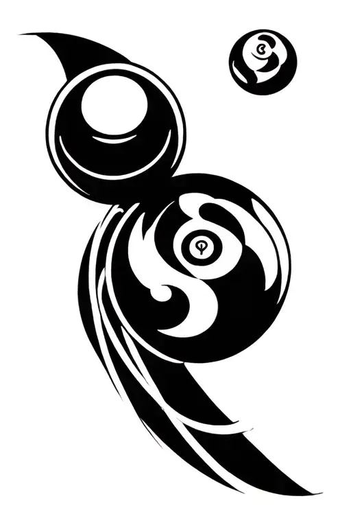 8 Ball tattoo design idea