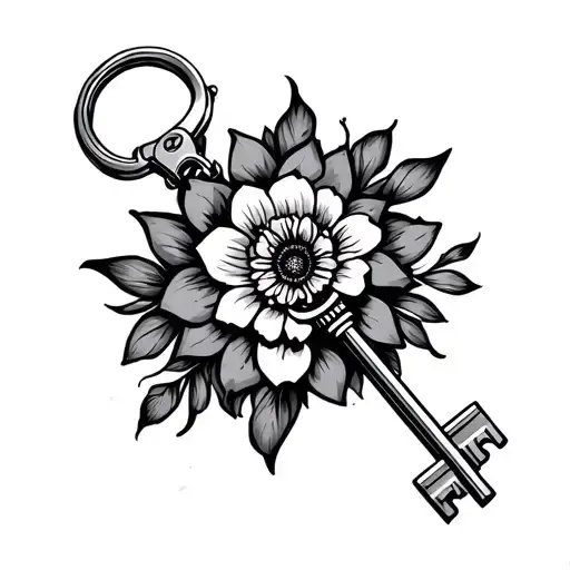 handcuff key tattoo for women  tattoo design idea