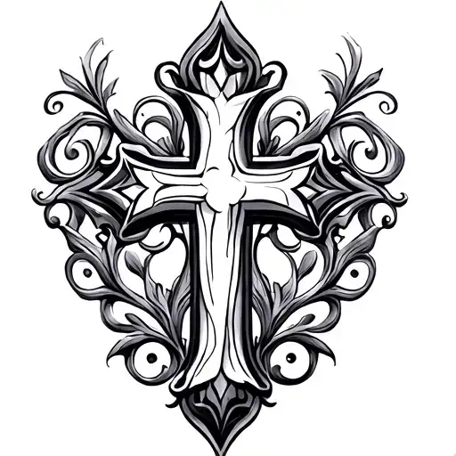 Filigree Cross tattoo design idea
