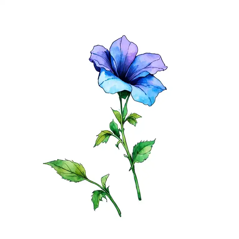 a small morning glory flower tattoo design idea