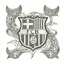 FC Barcelona logo tattoo design idea