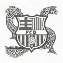 FC Barcelona logo tattoo design idea