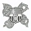 FC Barcelona logo tattoo design idea